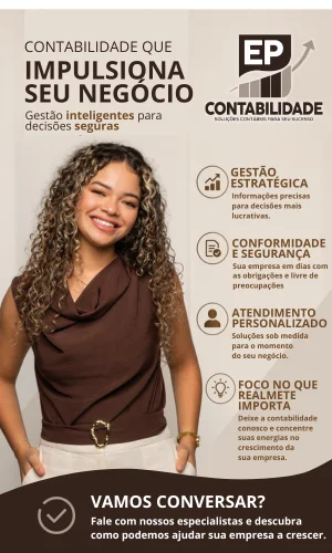 Banner da EP Contabilidade em Belém destacando gestão estratégica, conformidade, segurança e atendimento personalizado para impulsionar negócios.